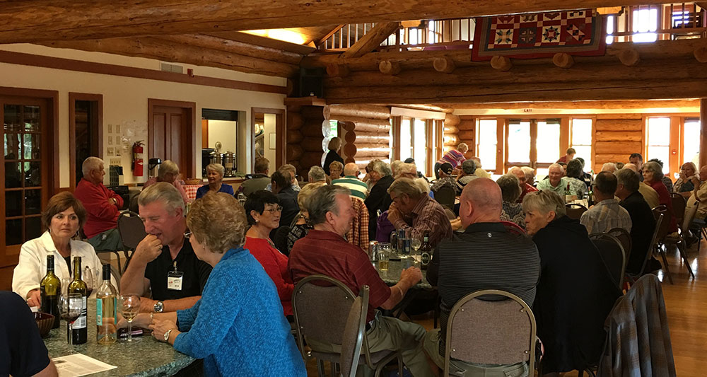 Many wonderful people from our park enjoyed baked potatoes, salad, and cookies, followed by a White Elephant Sale! 